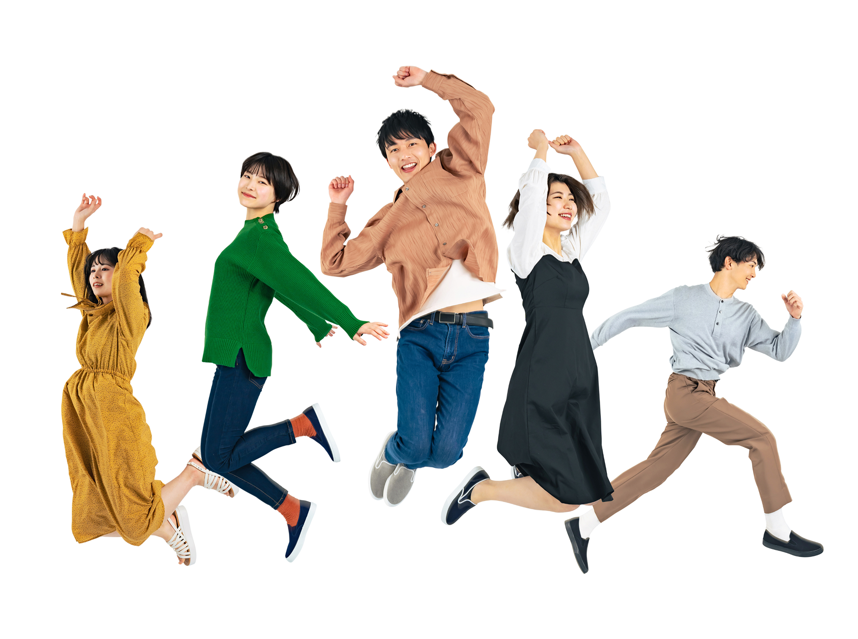 若者がジャンプしている画像